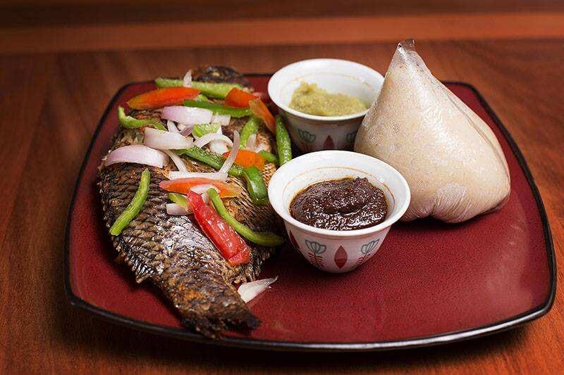 Banku with Tilapia