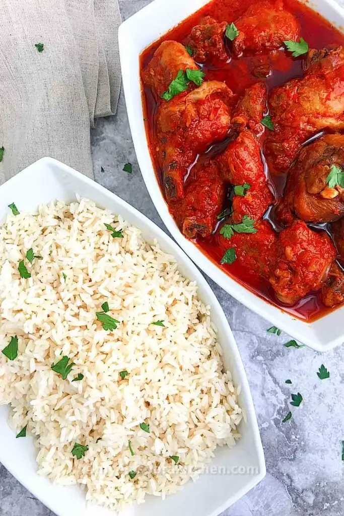 Plain Rice with Stew